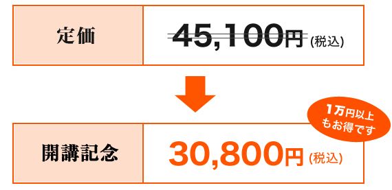 45,100円→30,800円